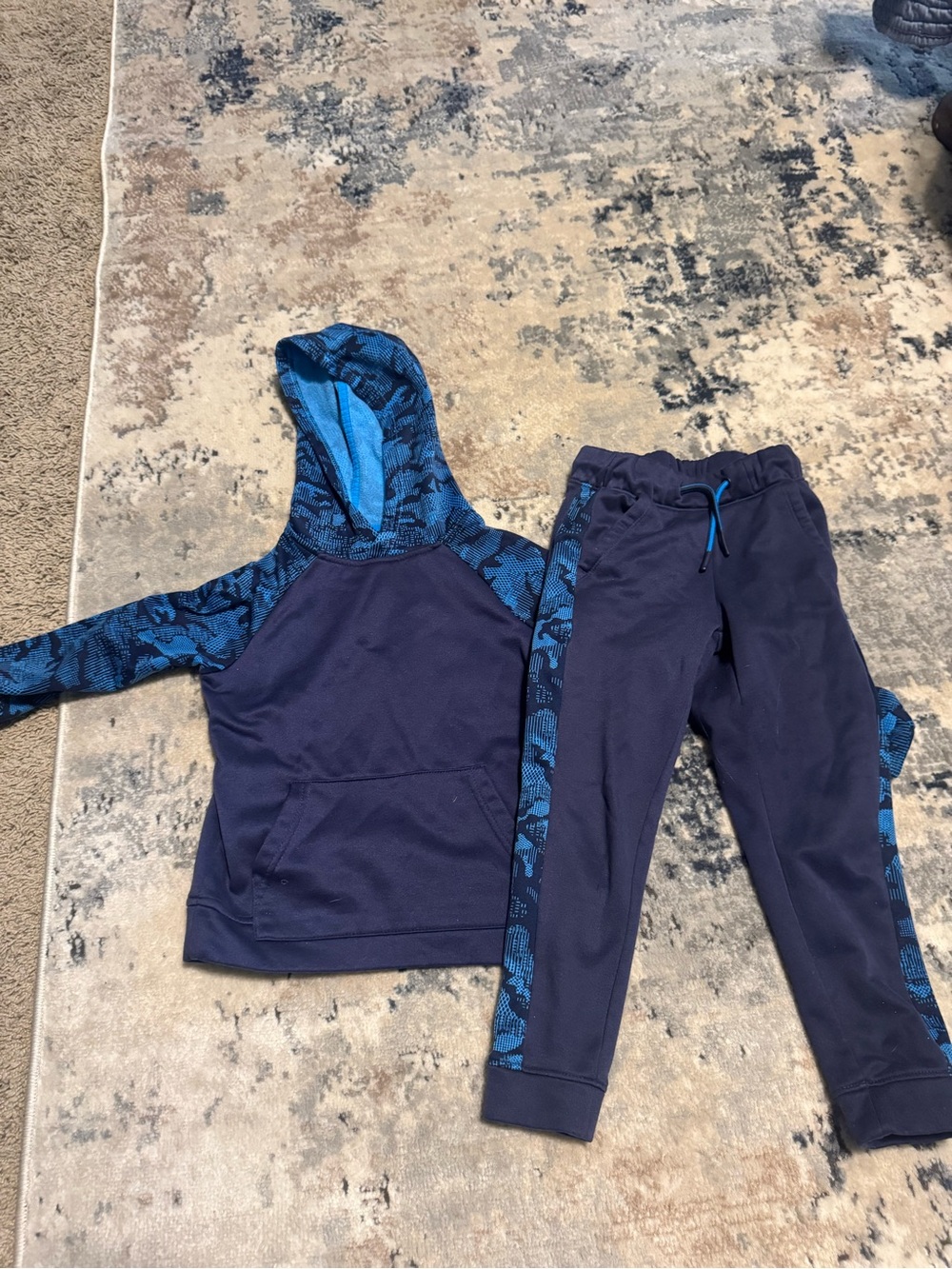 all in motion Navy Sweatshirt & Blue Accent Joggers